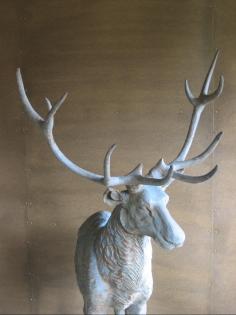 BRONZE HIRSCH lebensgroß