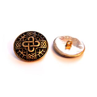 Vergoldeter Knopf MEROWINGER AMULETT - www. ANTIK-GROUP. com
