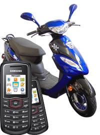 Handy mit Motorroller gratis
