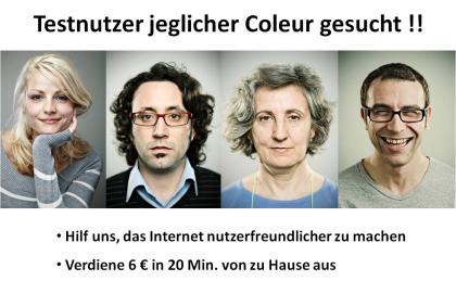 Werde Webseiten-Tester und verdiene 6 Euro in ca. 20 Minuten