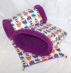 Kuschelset 3 Teile Kuschelrolle Kuschelsack Hängematte für Meerschweinchen Chin