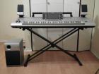 Yamaha Tyros 5 76 Key Arranger Workstation Keyboard w stand speakers
