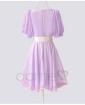 Asymmetrische Light Purple Silk Sommerkleid - Dameo. de